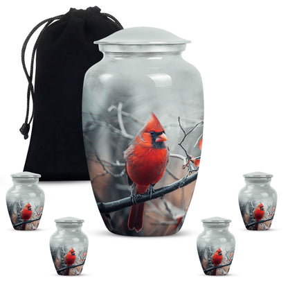 Cardinal Bird Urn for human ashes
