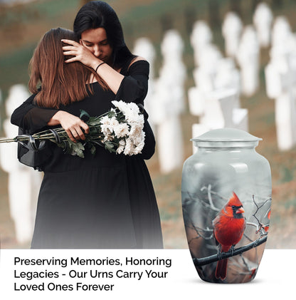 Cardinal Bird Urn for human ashes