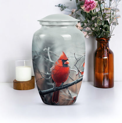 Cardinal Bird Urn for human ashes