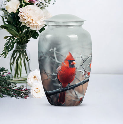 Cardinal Bird Urn for human ashes