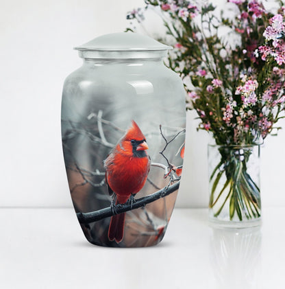 Cardinal Bird Urn for human ashes