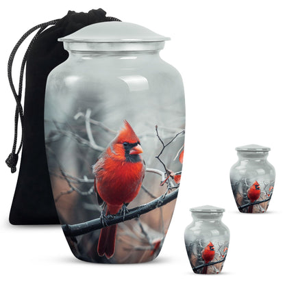 Cardinal Bird Urn for human ashes