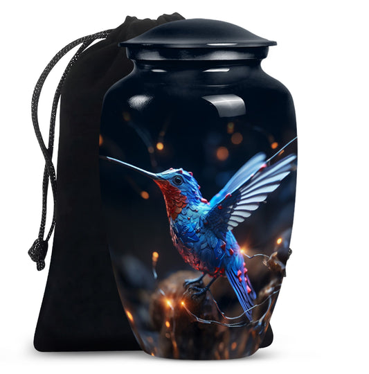 humming birds urn