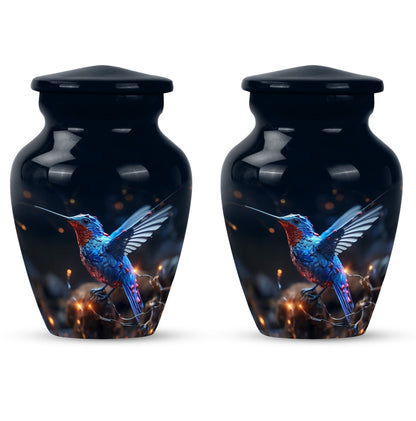 humming birds urn