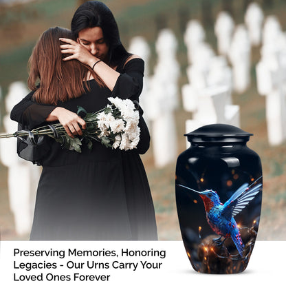 humming birds urn