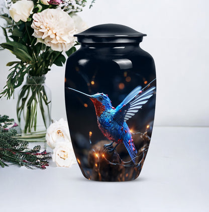 humming birds urn