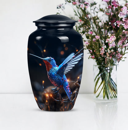 humming birds urn