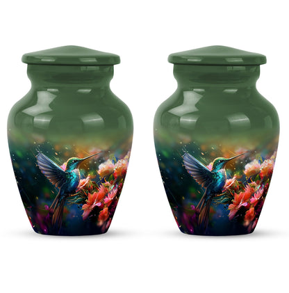 Classic 10 inch humming birds urn, memorial urn 