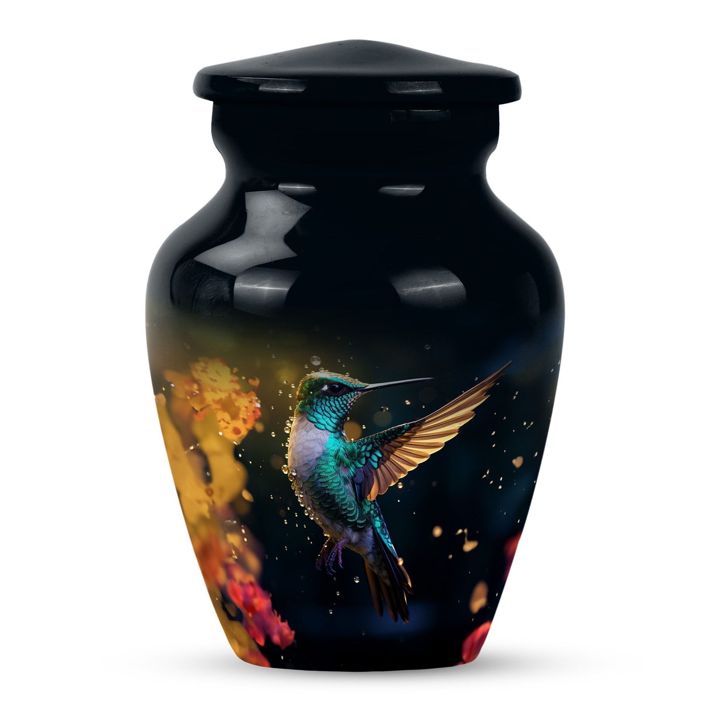 humming birds urn for human ashes