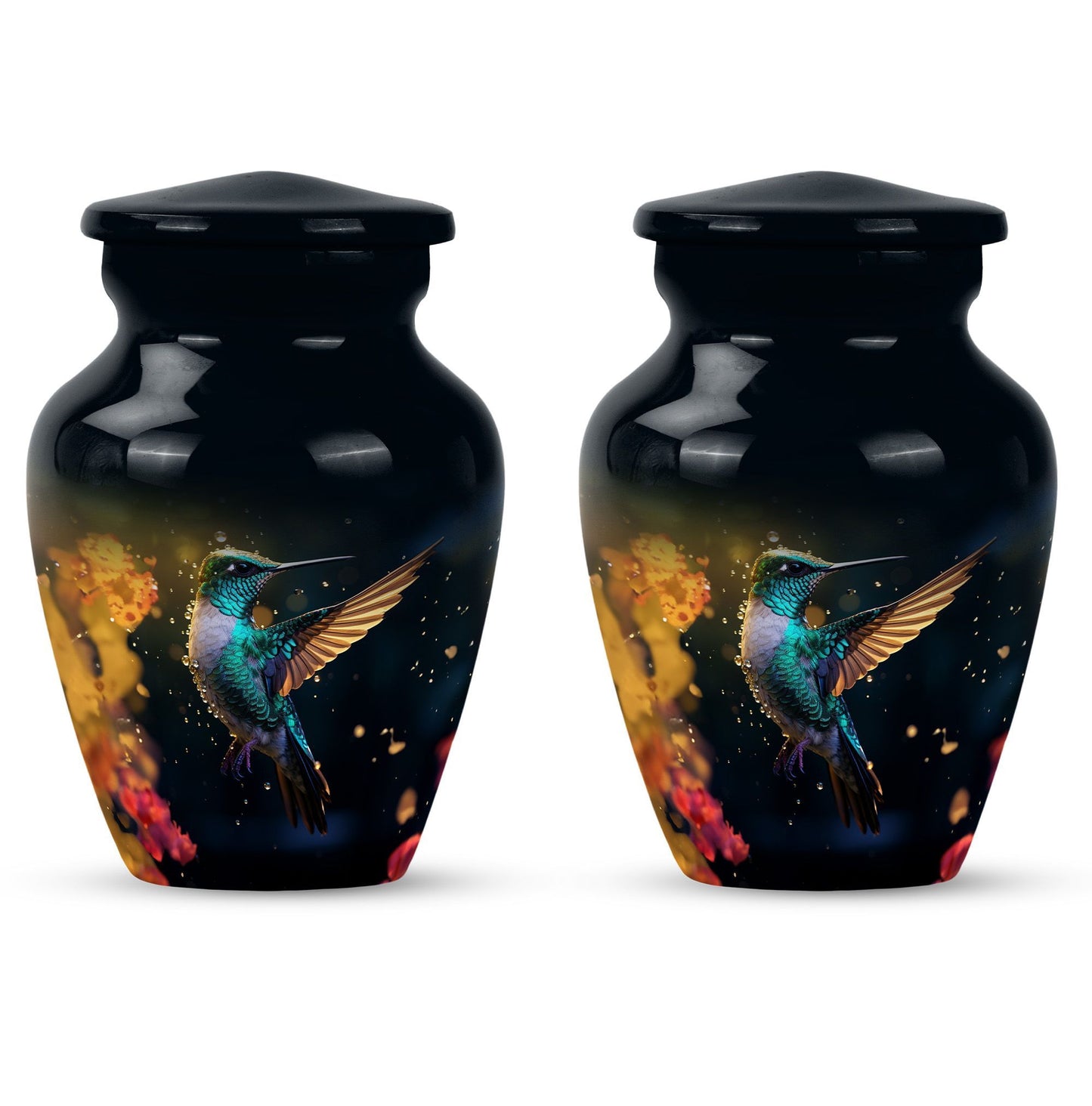 humming birds urn for human ashes