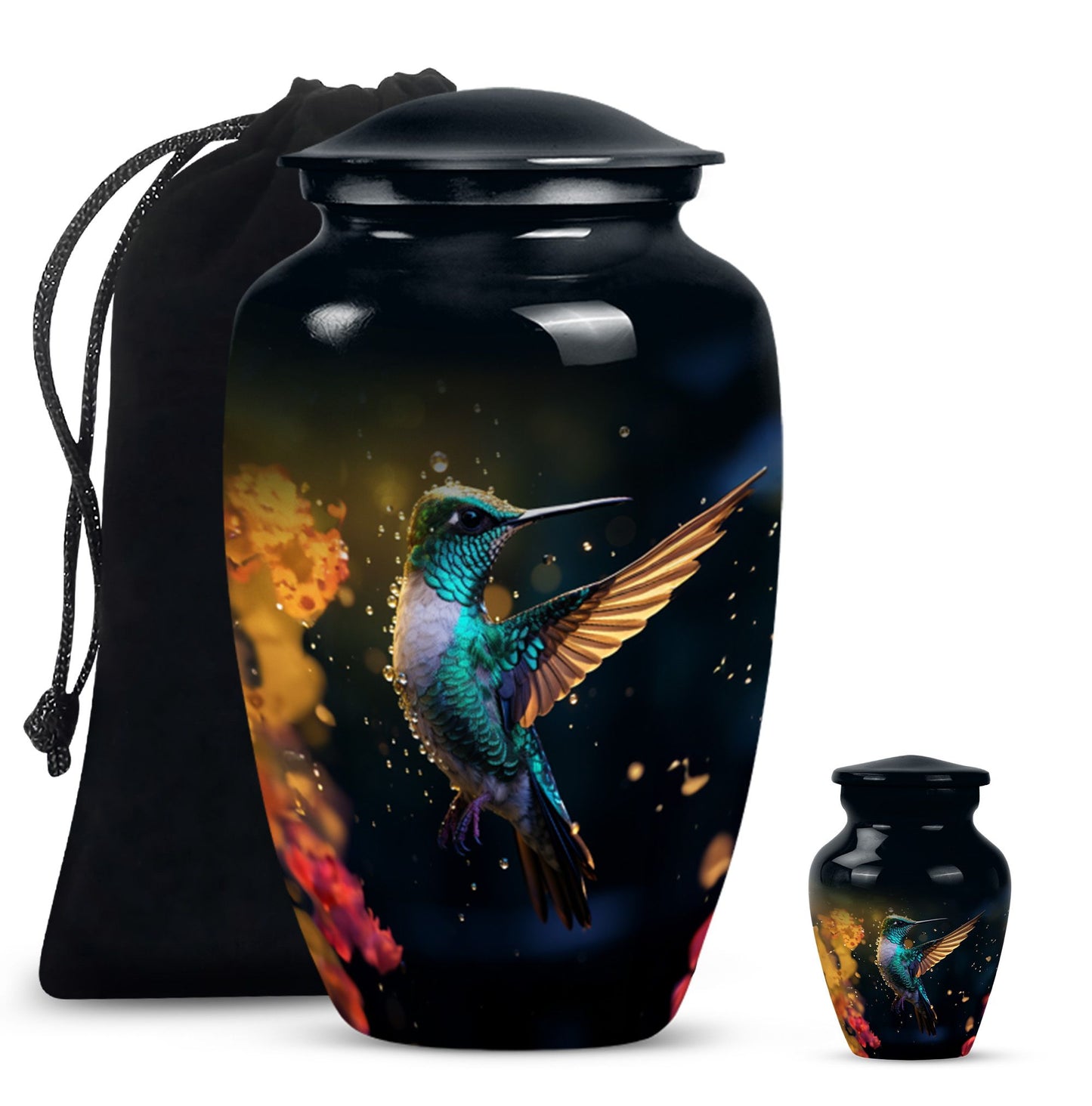 humming birds urn for human ashes