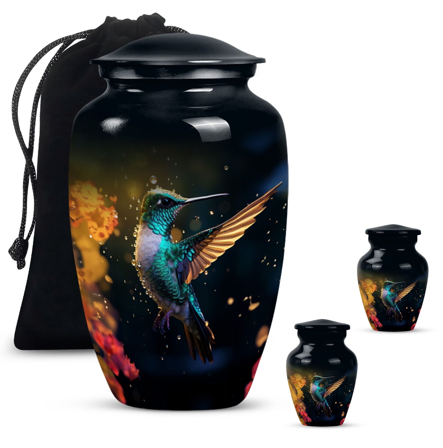 humming birds urn for human ashes