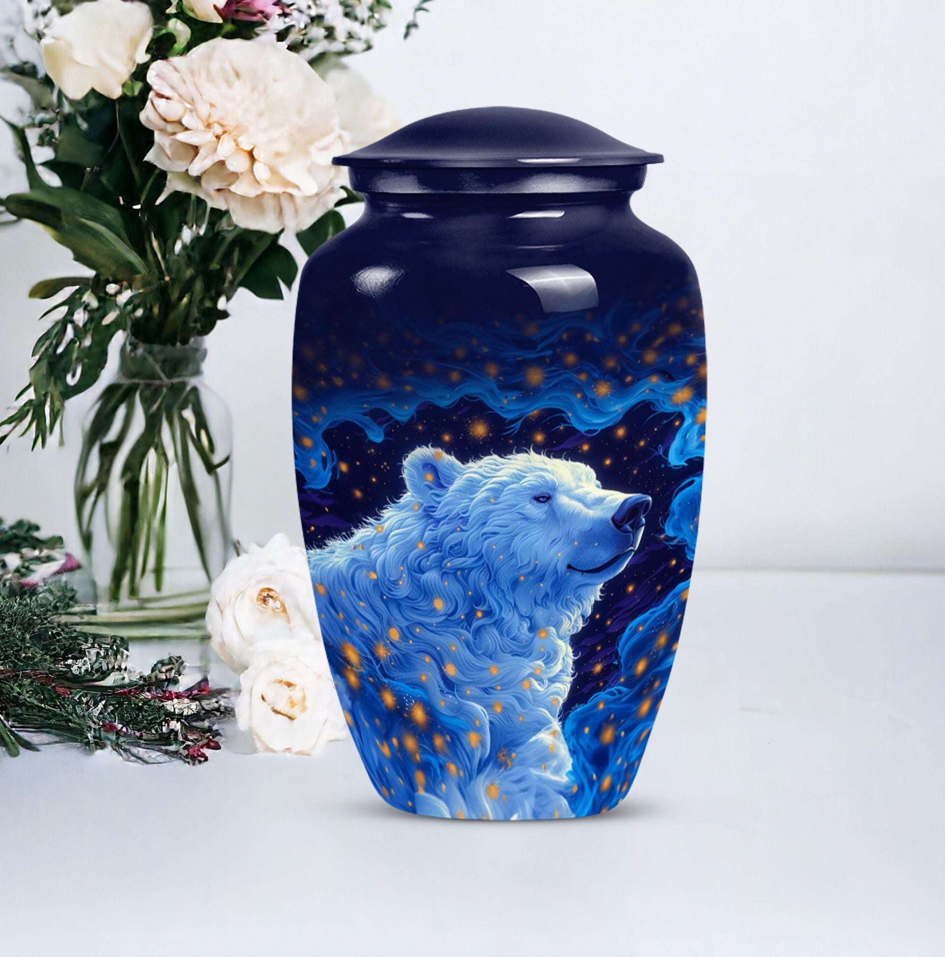 Classic 10-inch bear urn, memorial urn for mom