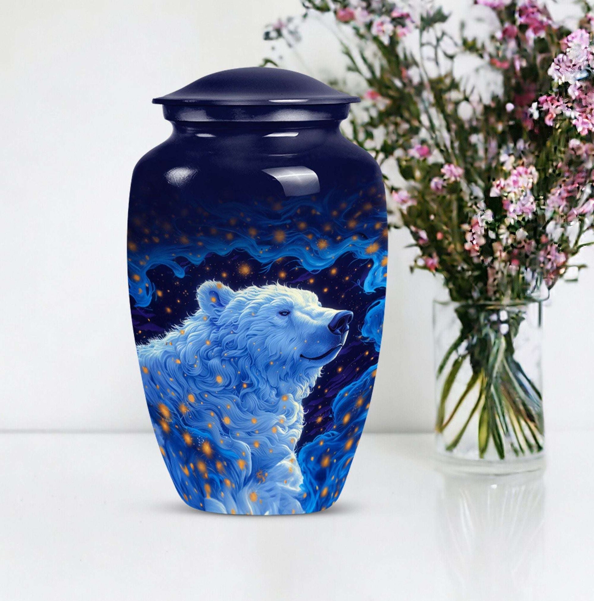 Classic 10-inch bear urn, memorial urn for mom