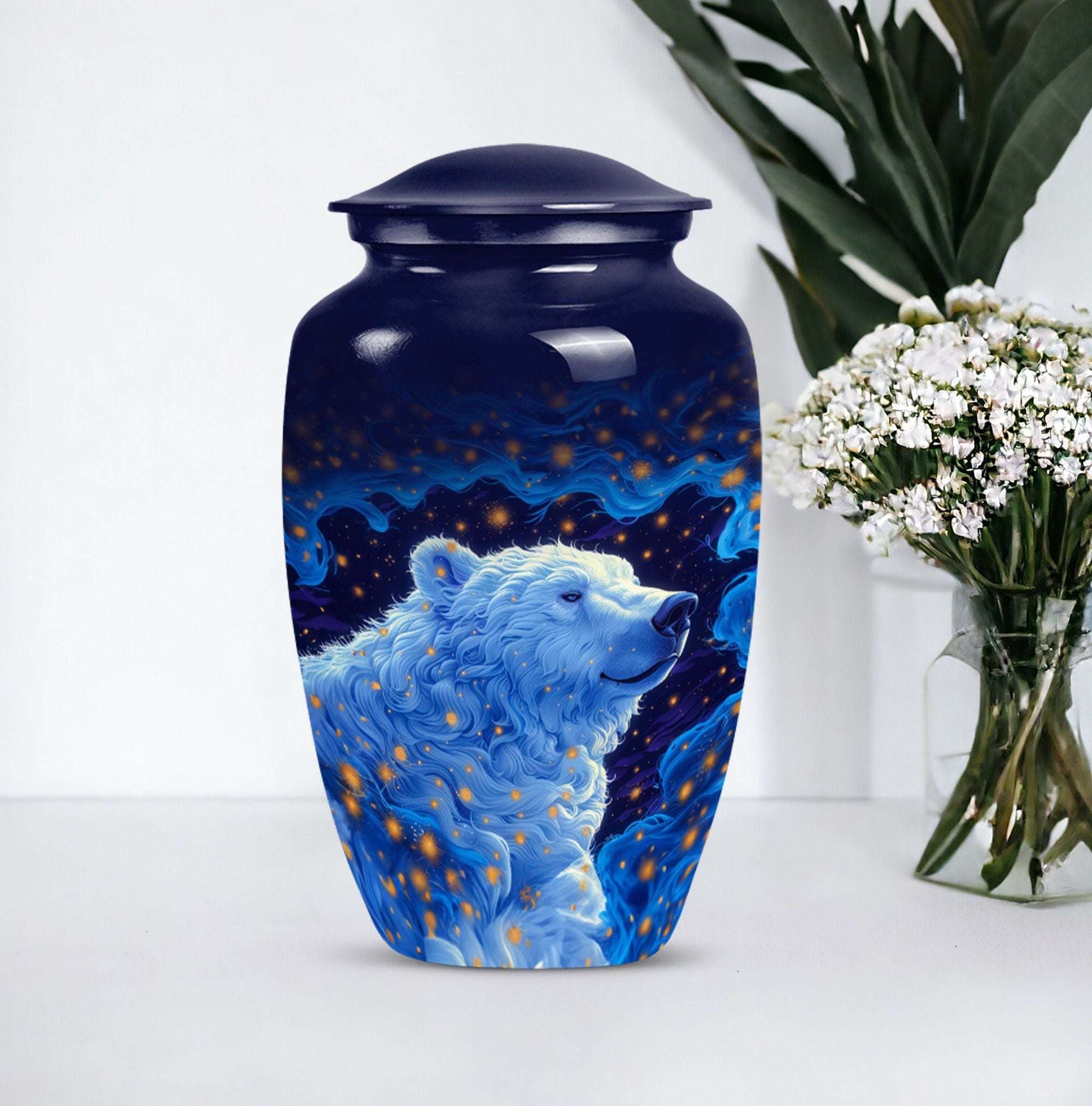Classic 10-inch bear urn, memorial urn for mom
