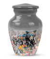 Classic 10-inch bear urn, aluminium cremation memorial urn.