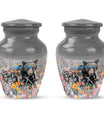 Classic 10-inch bear urn, aluminium cremation memorial urn.