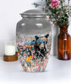 Classic 10-inch bear urn, aluminium cremation memorial urn.