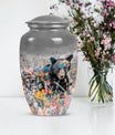 Classic 10-inch bear urn, aluminium cremation memorial urn.