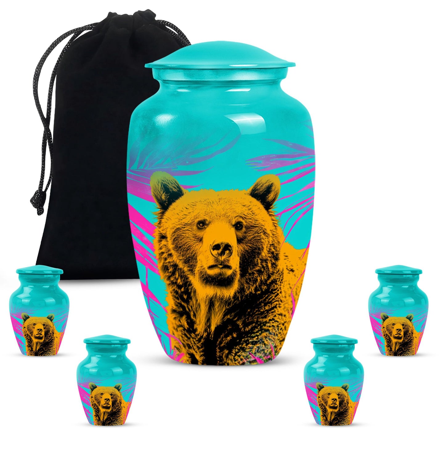 Classic 10-inch bear urn, uniquely crafted for human ashes
