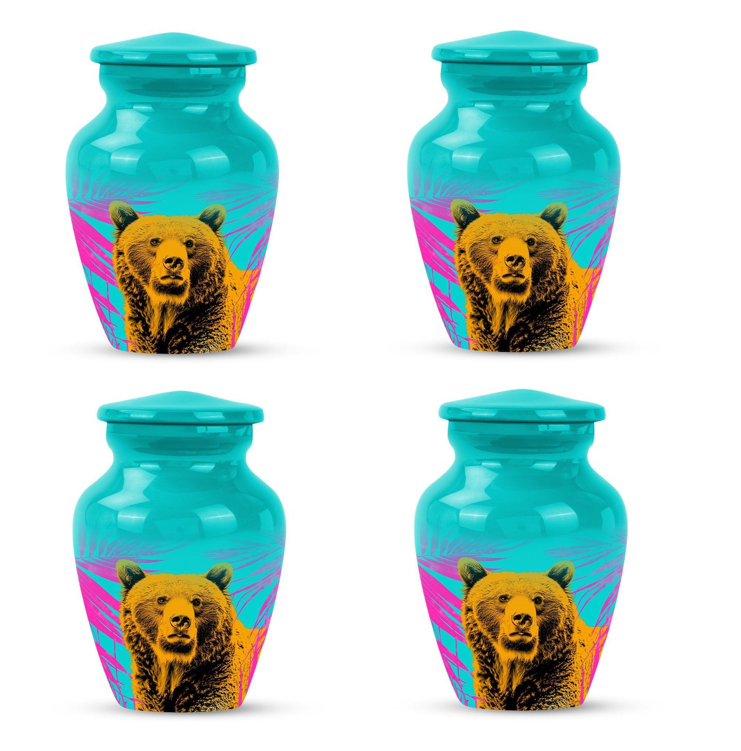 Classic 10-inch bear urn, uniquely crafted for human ashes