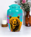Classic 10-inch bear urn, uniquely crafted for human ashes