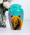 Classic 10-inch bear urn, uniquely crafted for human ashes