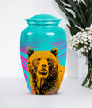 Classic 10-inch bear urn, uniquely crafted for human ashes