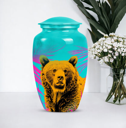 Classic 10-inch bear urn, uniquely crafted for human ashes