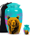 Classic 10-inch bear urn, uniquely crafted for human ashes