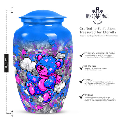 Classic 10-inch bear urn for storing ashes