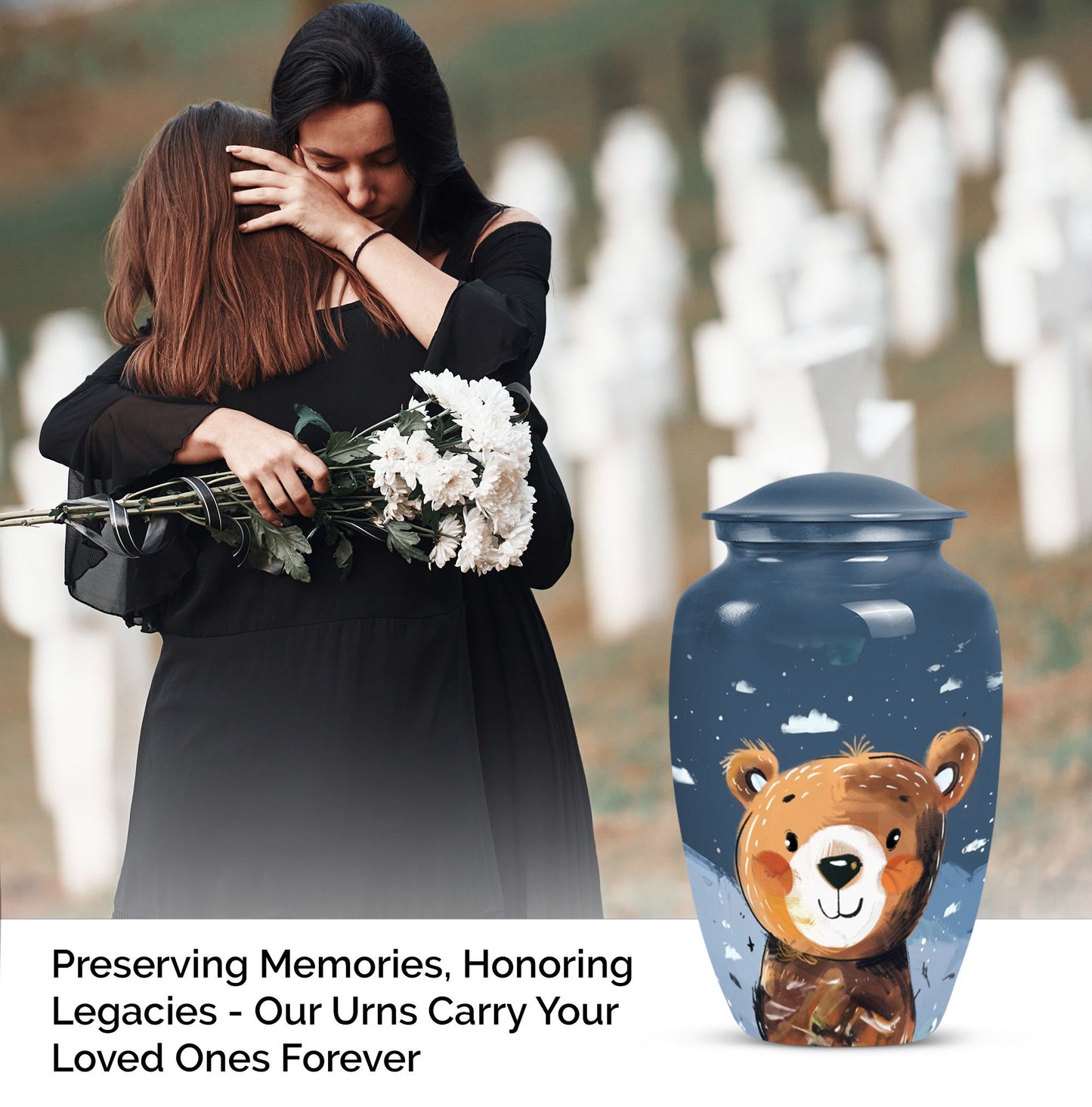 10-inch classic bear urn.
