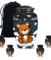 10-inch Classic bear URN, Aluminium memorial funeral urn.