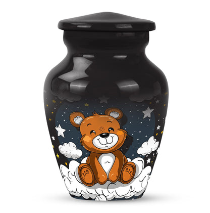 10-inch Classic bear URN, Aluminium memorial funeral urn.