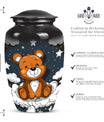 10-inch Classic bear URN, Aluminium memorial funeral urn.