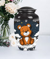 10-inch Classic bear URN, Aluminium memorial funeral urn.