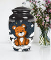 10-inch Classic bear URN, Aluminium memorial funeral urn.