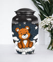 10-inch Classic bear URN, Aluminium memorial funeral urn.