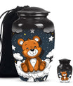 10-inch Classic bear URN, Aluminium memorial funeral urn.