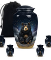 Classic 10-inch bear urn, aluminium memorial funeral urn