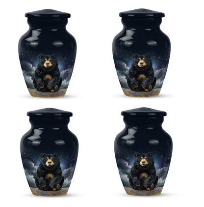 Classic 10-inch bear urn, aluminium memorial funeral urn