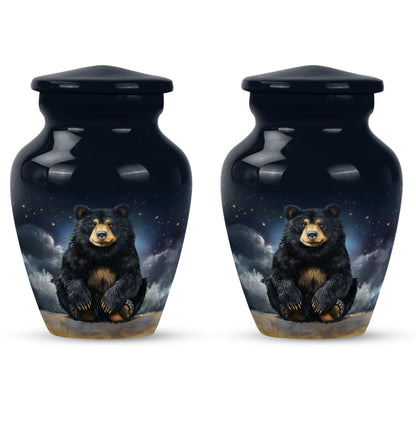 Classic 10-inch bear urn, aluminium memorial funeral urn