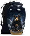 Classic 10-inch bear urn, aluminium memorial funeral urn