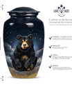 Classic 10-inch bear urn, aluminium memorial funeral urn