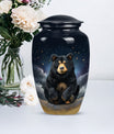 Classic 10-inch bear urn, aluminium memorial funeral urn