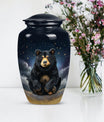 Classic 10-inch bear urn, aluminium memorial funeral urn