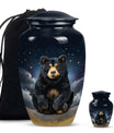 Classic 10-inch bear urn, aluminium memorial funeral urn