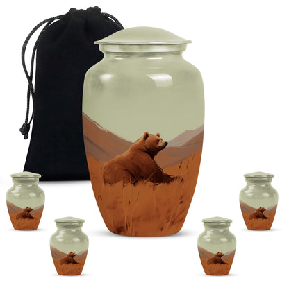 Classic 10-inch bear urn for cremation ashes,