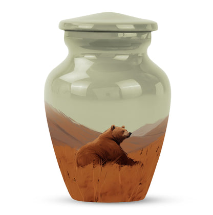 Classic 10-inch bear urn for cremation ashes,
