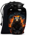 classic bear urn for adult female burial